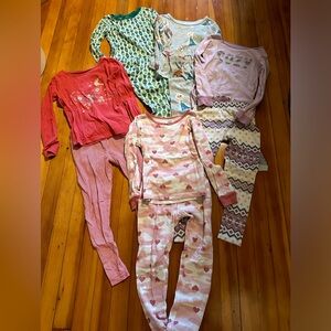 Size 6 girl Pajama lot! 5 pairs! Carters and Disney